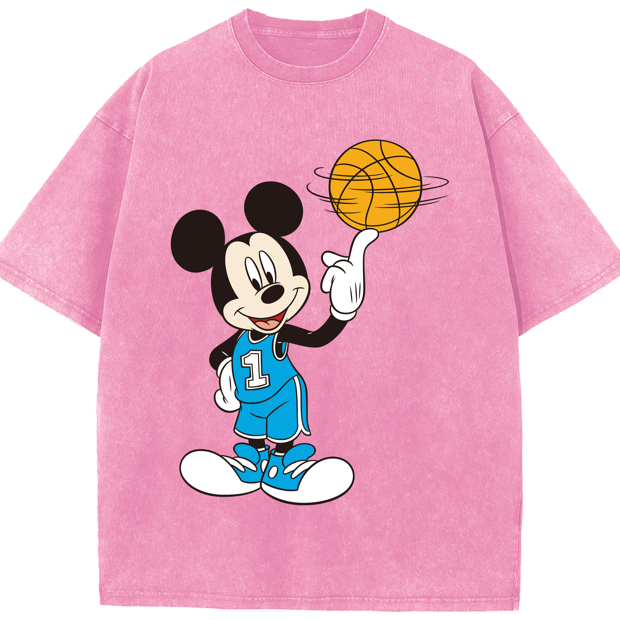 （画像用） ミッキーマウス Mickey Mouse 綿100% ヴィンテージ風 半袖Tシャツ（フロントプリント）